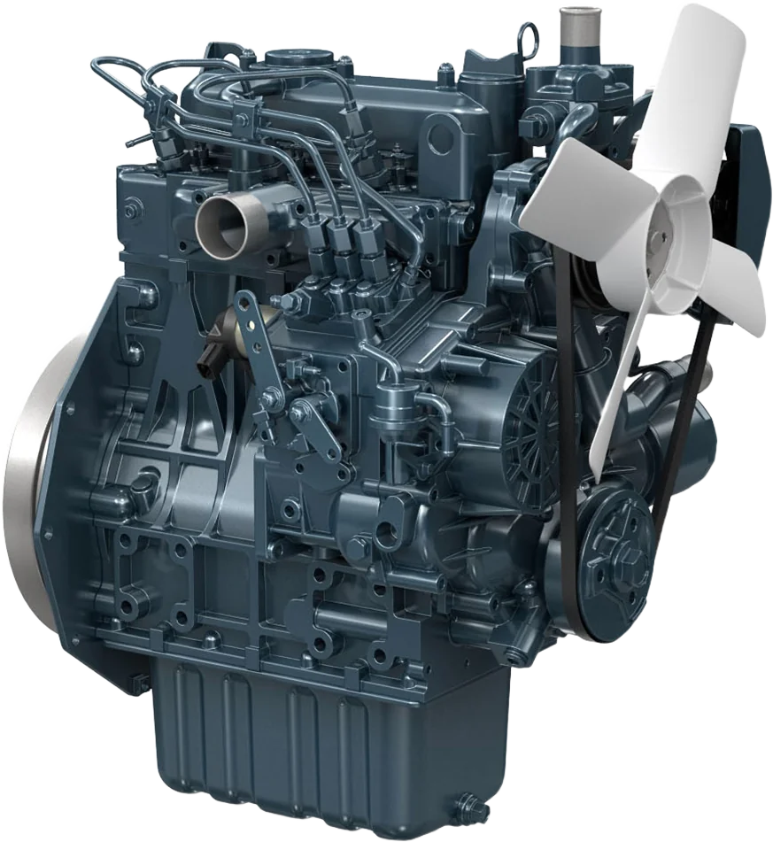 Motor diésel Kubota D1105-E4B, 25 HP, 3 cilindros, Serie 05 — representante oficial en Chile
